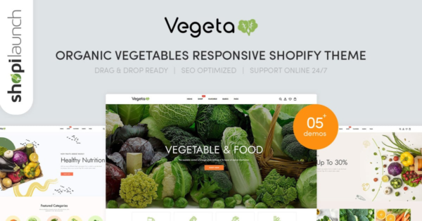 Vegeda - Vegetables And Organic Food eCommerce Shopify Theme