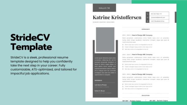 StrideCV Template