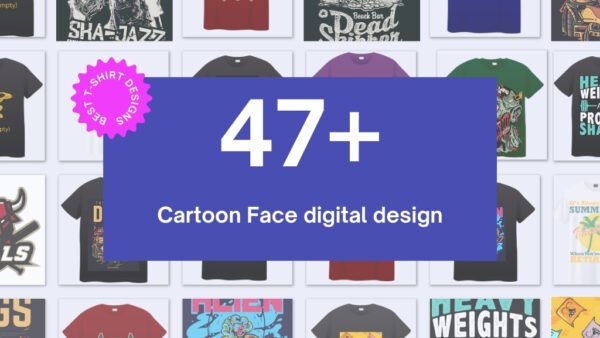 47 Cartoon Face digital design