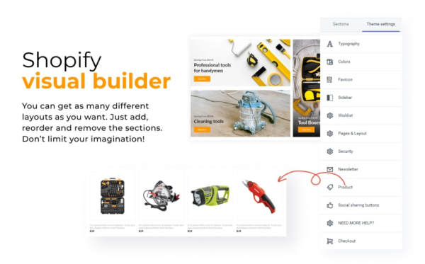 Hand Tools Store Responsive Shopify Theme