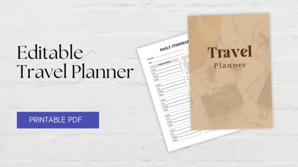 Editable Travel Planner